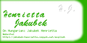 henrietta jakubek business card